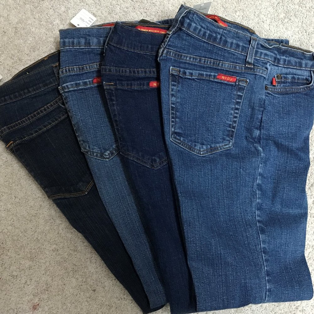 (Donating to Goodwill)  NYDJ only the three 4 Petite are LEFT bootcut